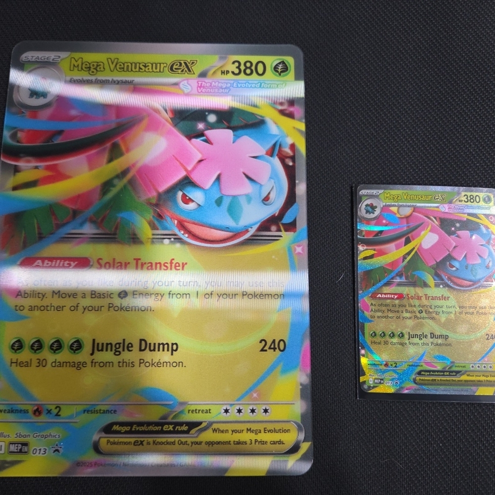 Pokemon Mega Venusaur EX Premium Collection Promo Lot of 2 Standard & Jumbo NM/M